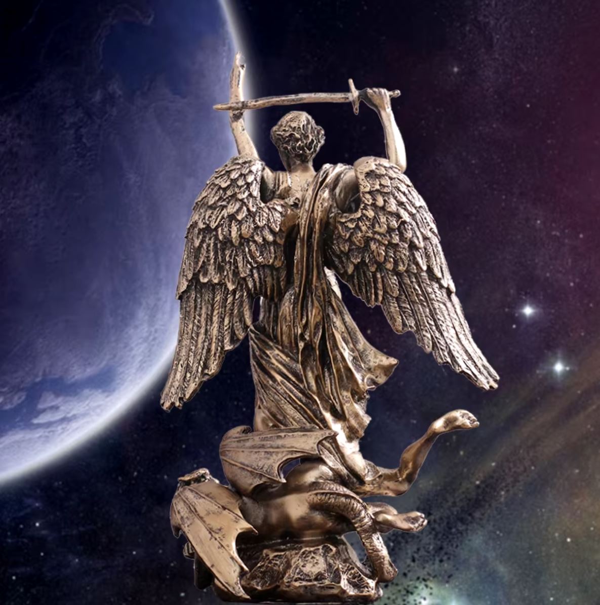 Hermes Statue, Bronze Effect, 38 cm