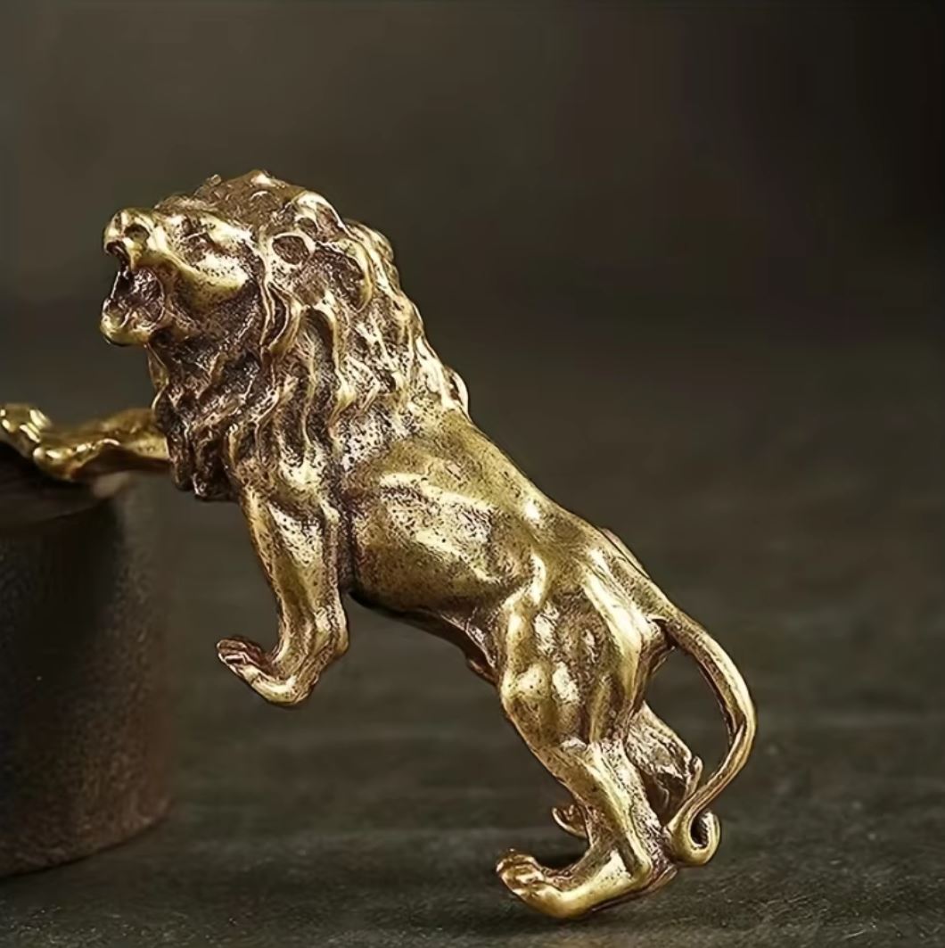 Lion Statue in Metal 4 cm