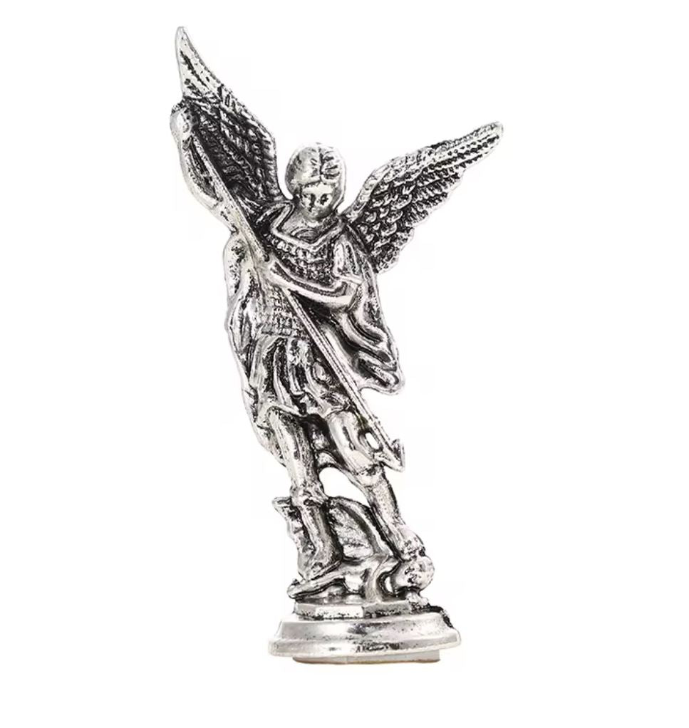 Saint Michael Statue in Zinc 8 cm