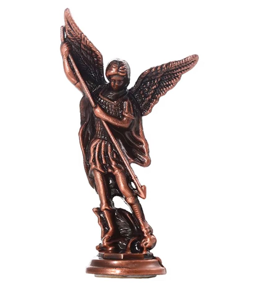 Saint Michael Statue in Zinc 8 cm
