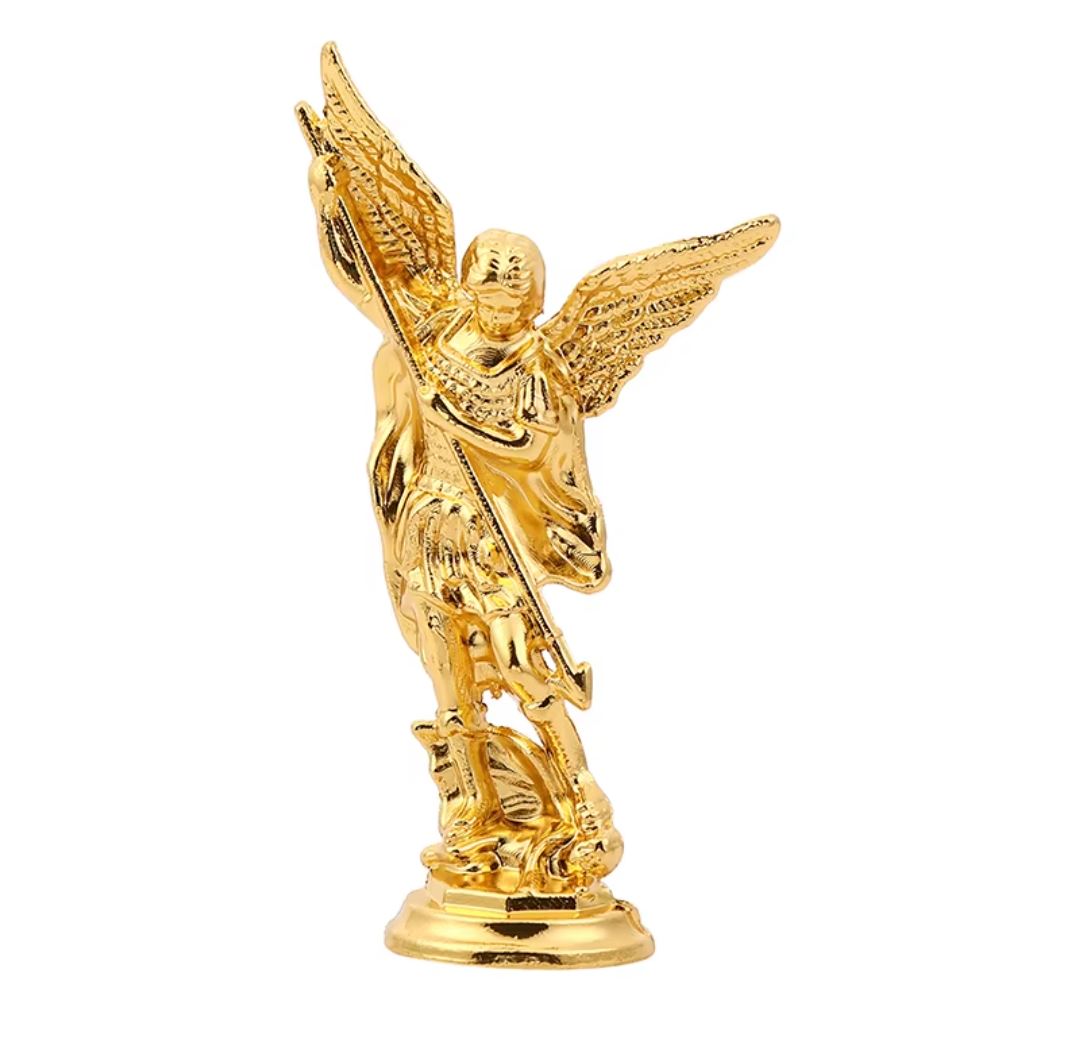 Saint Michael Statue in Zinc 8 cm