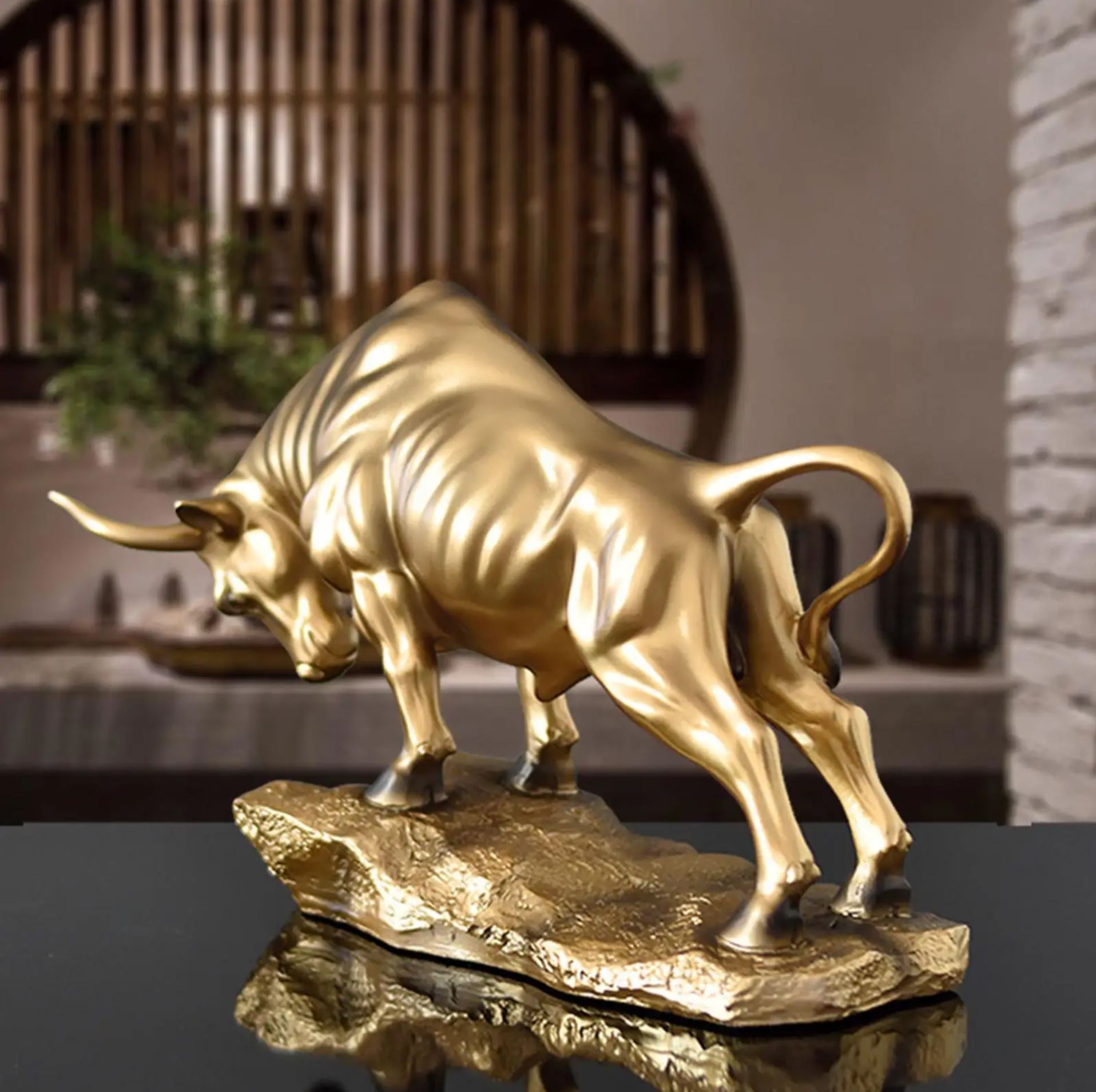 Gold Bull Statue 20 cm