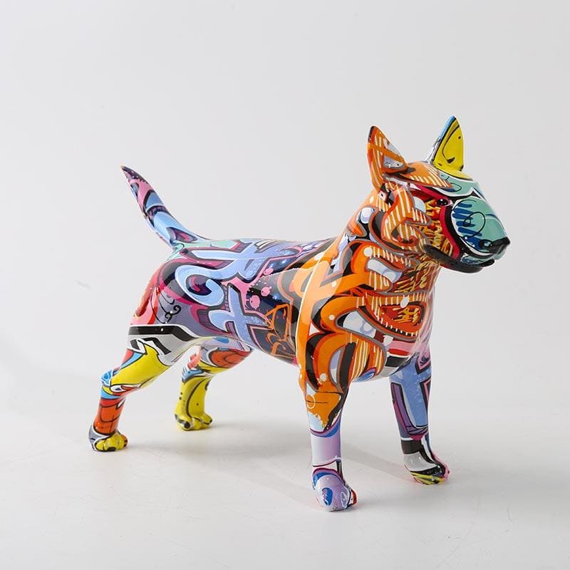 Dog Statue <br/> Multicolor Bull Terrier Statue