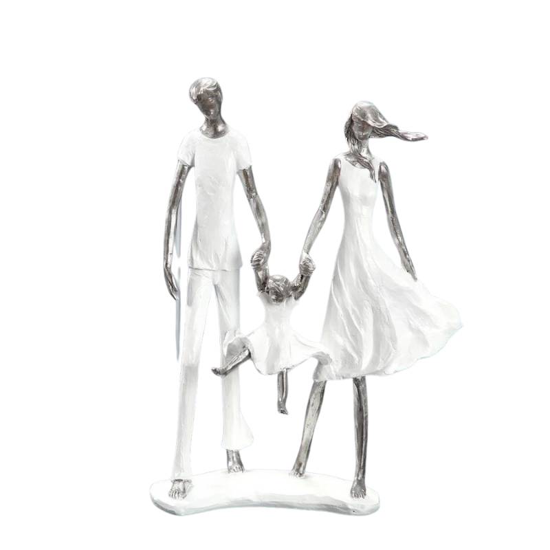 Family Statuette <br> 3 People 35 cm