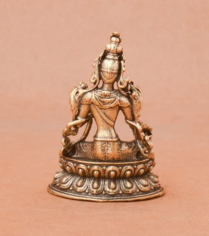 Buddhist Tara Statuette in Brass 5 cm
