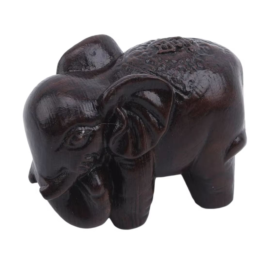 Elephant Statuette in Wood 4 cm
