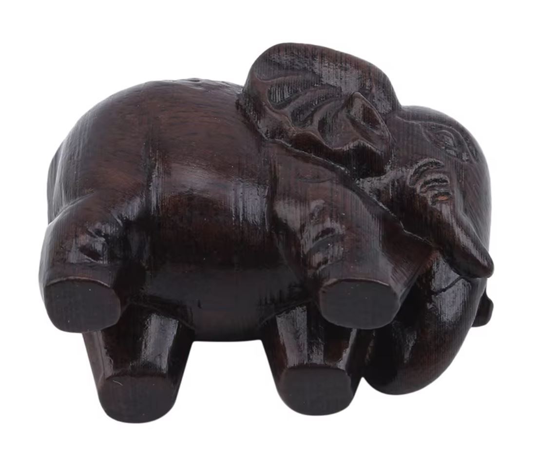 Elephant Statuette in Wood 4 cm