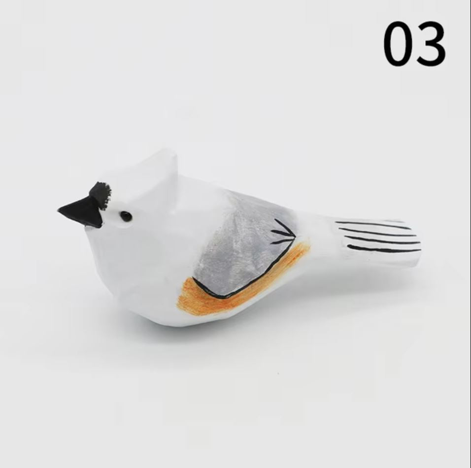 Bird Statuette in Wood 4 cm