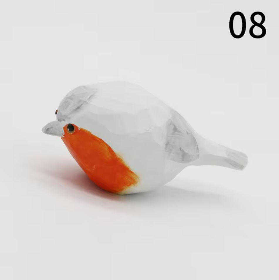 Bird Statuette in Wood 4 cm