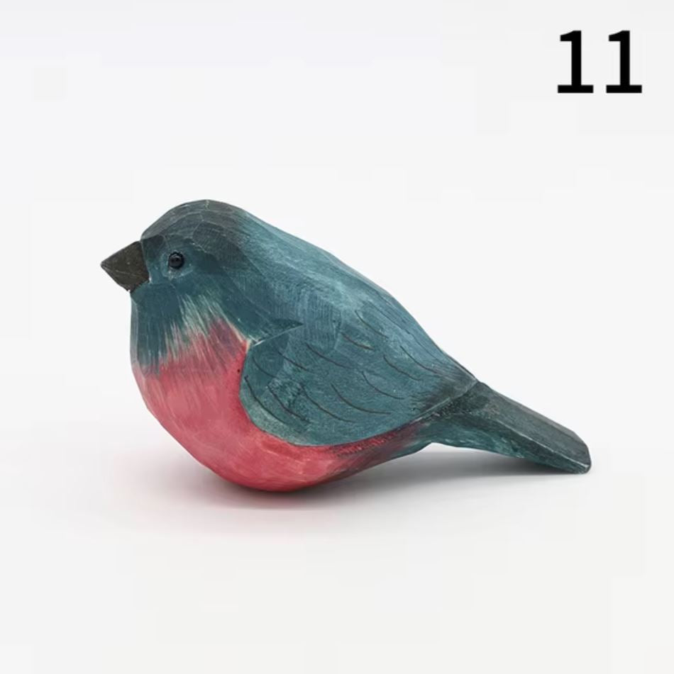 Bird Statuette in Wood 4 cm