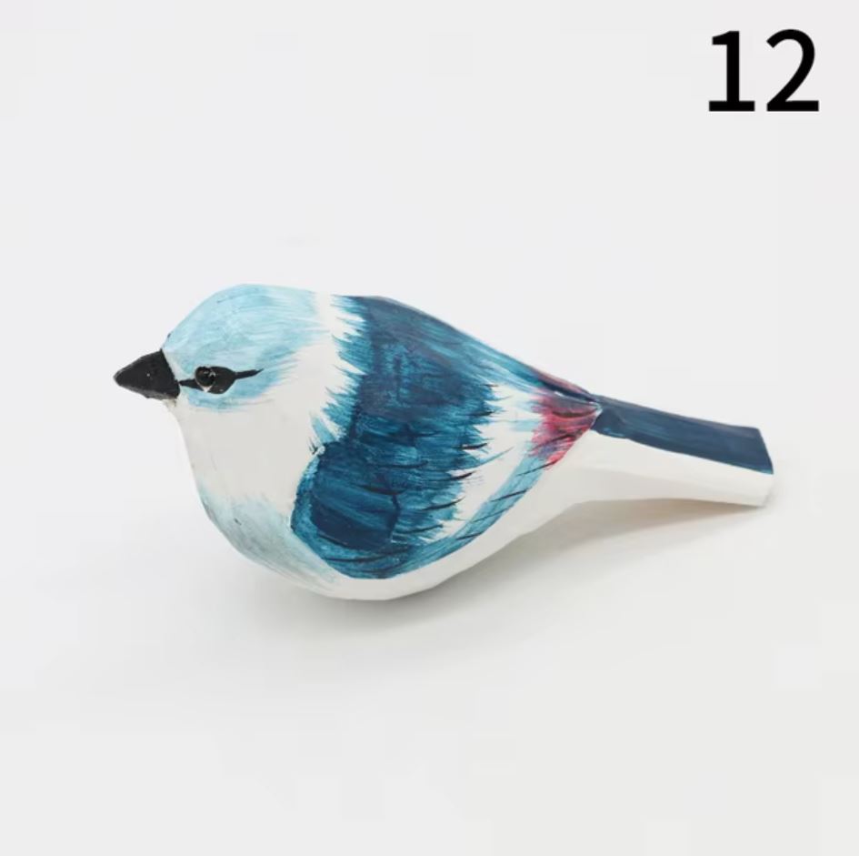 Bird Statuette in Wood 4 cm