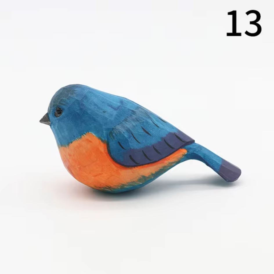 Bird Statuette in Wood 4 cm