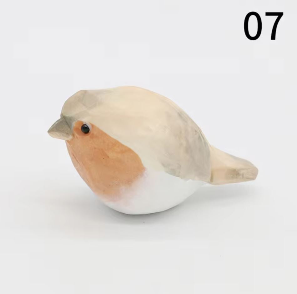 Bird Statuette in Wood 4 cm