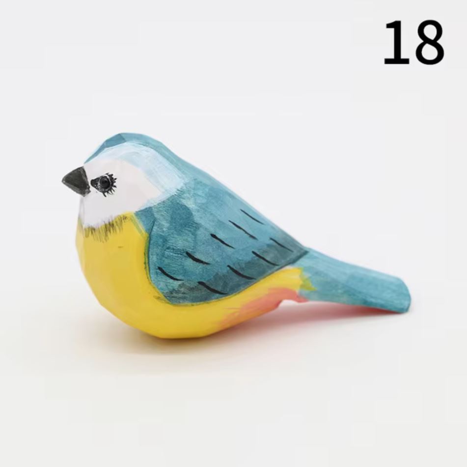 Bird Statuette in Wood 4 cm