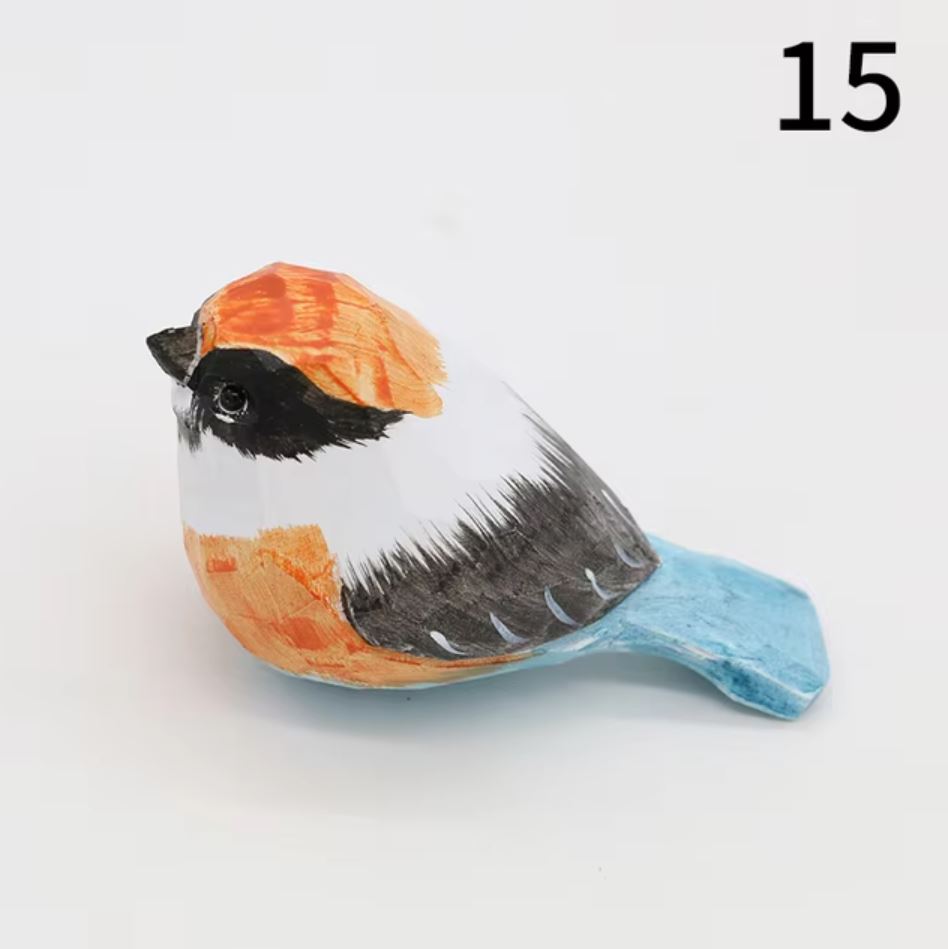 Bird Statuette in Wood 4 cm