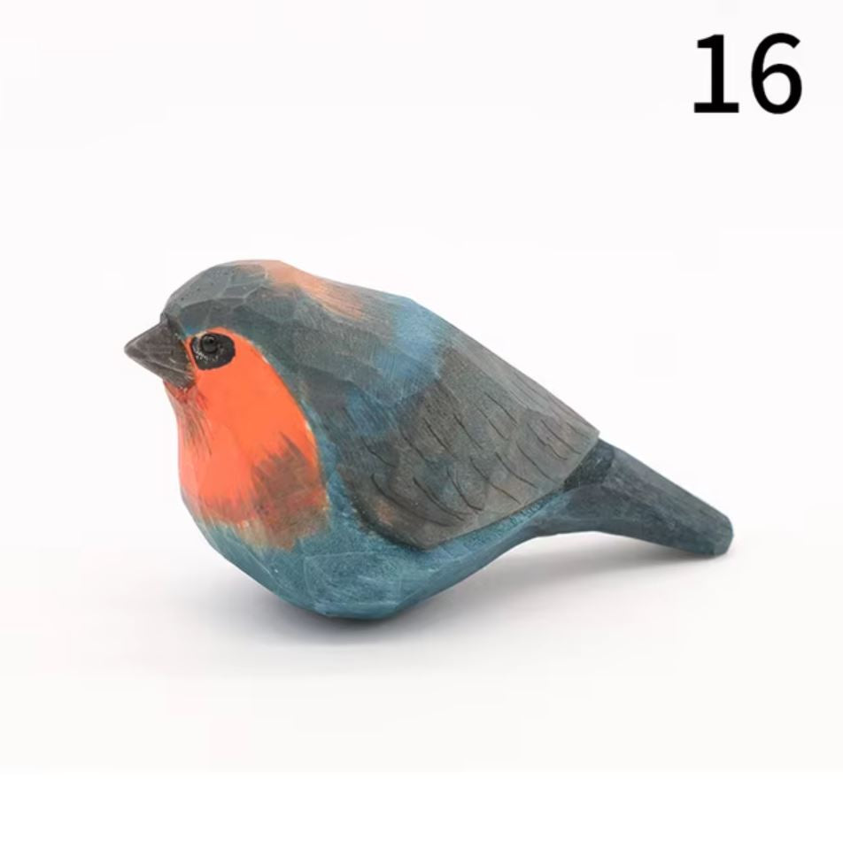 Bird Statuette in Wood 4 cm