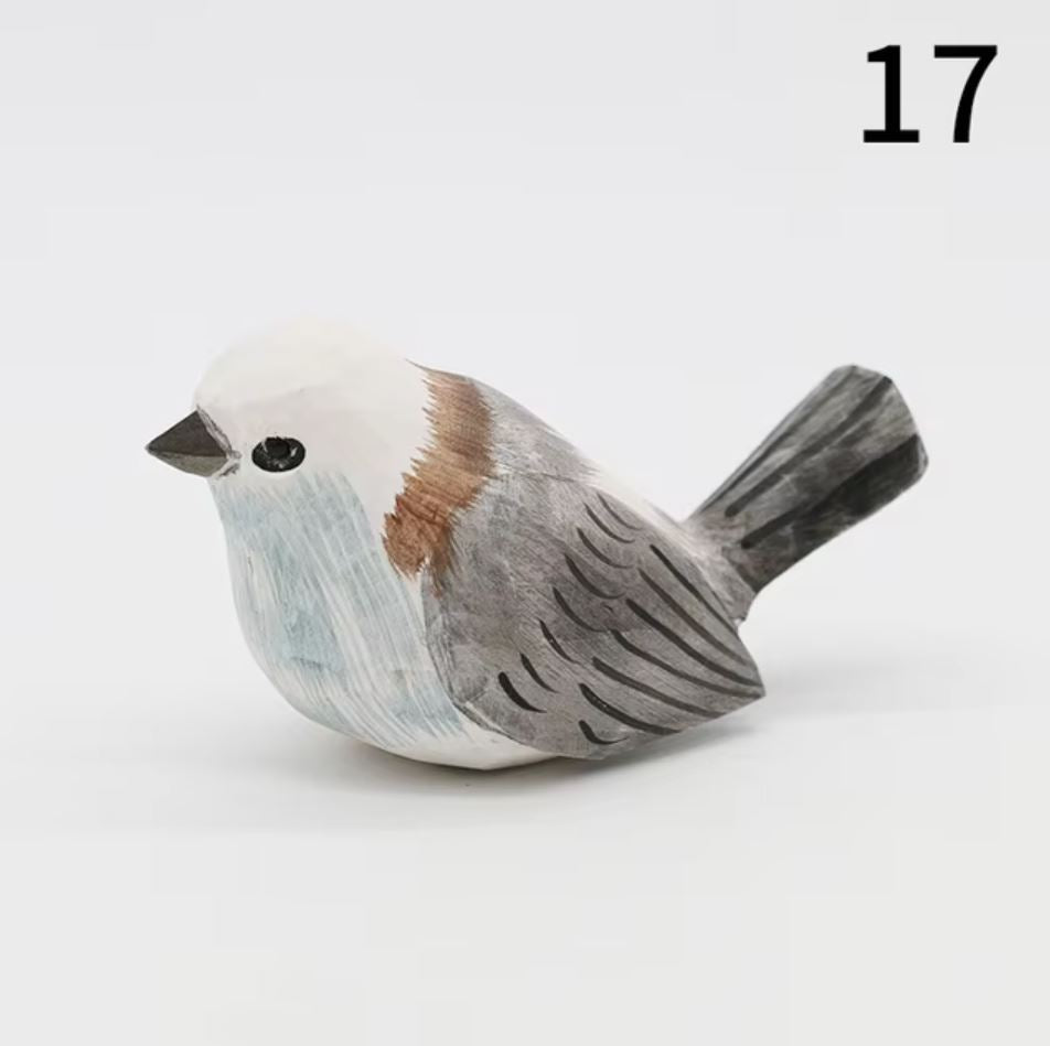 Bird Statuette in Wood 4 cm