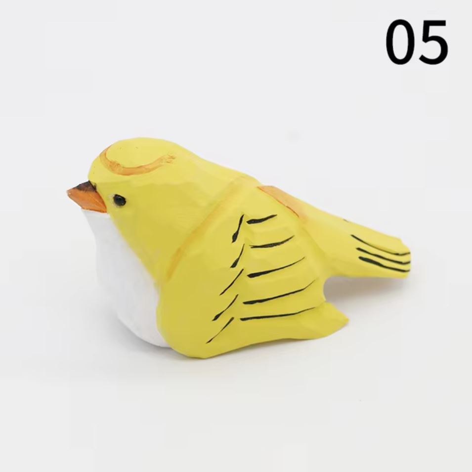 Bird Statuette in Wood 4 cm
