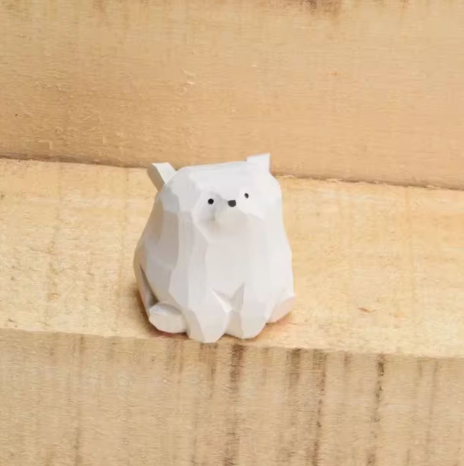 Mini Bear Statuette in Wood 3 cm