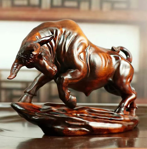 Solid Wood Bull 9 cm