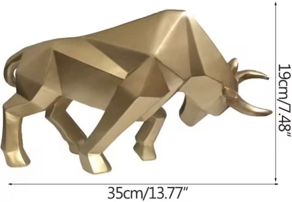 Origami Bull Statue 19 cm