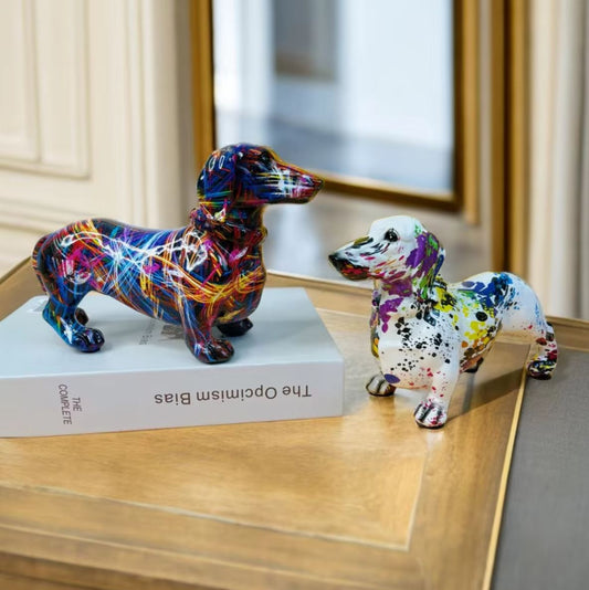Dachshund Dog Statue, Laser, 13 cm