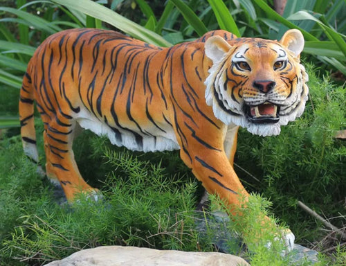 Realistic Outdoor Tiger Statue 20 cm