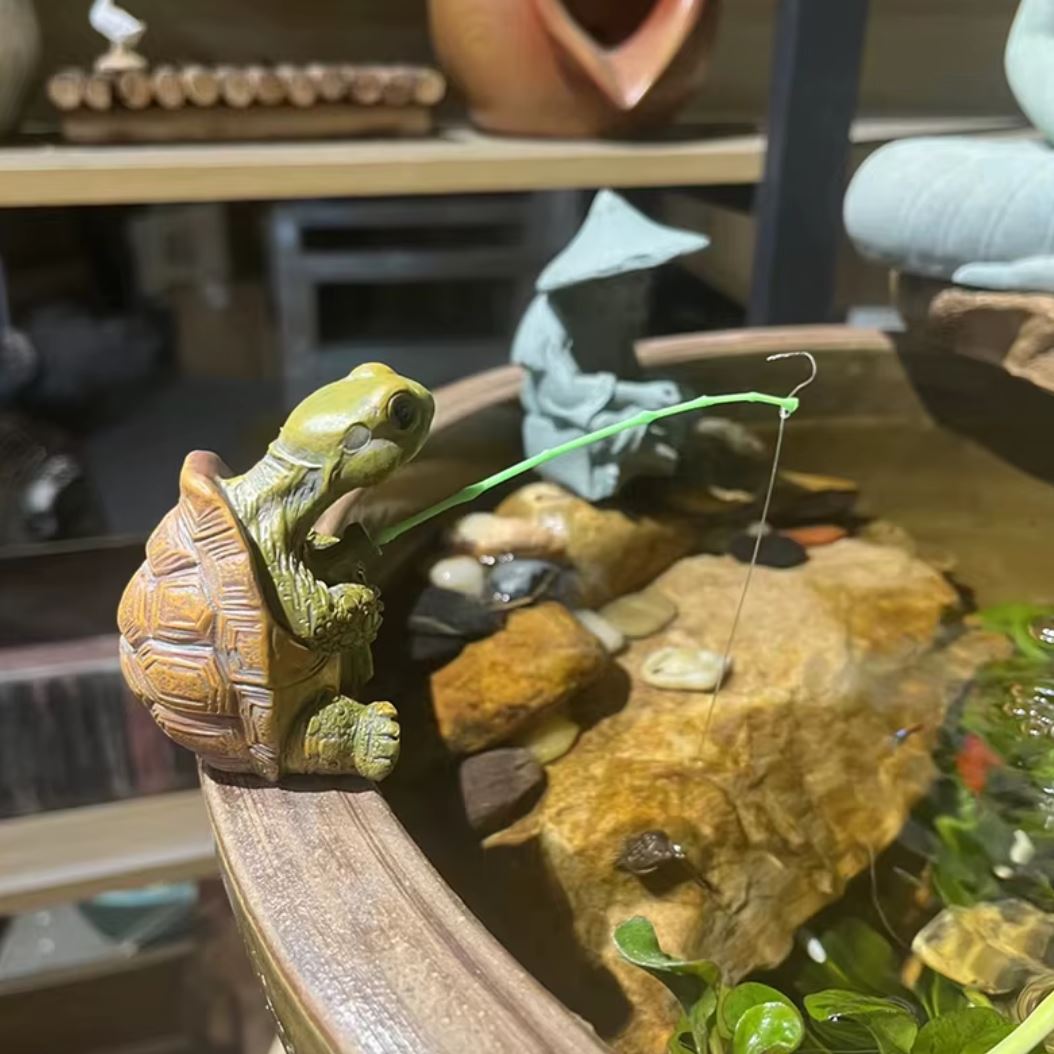 Fishing Turtle Statue 5 cm