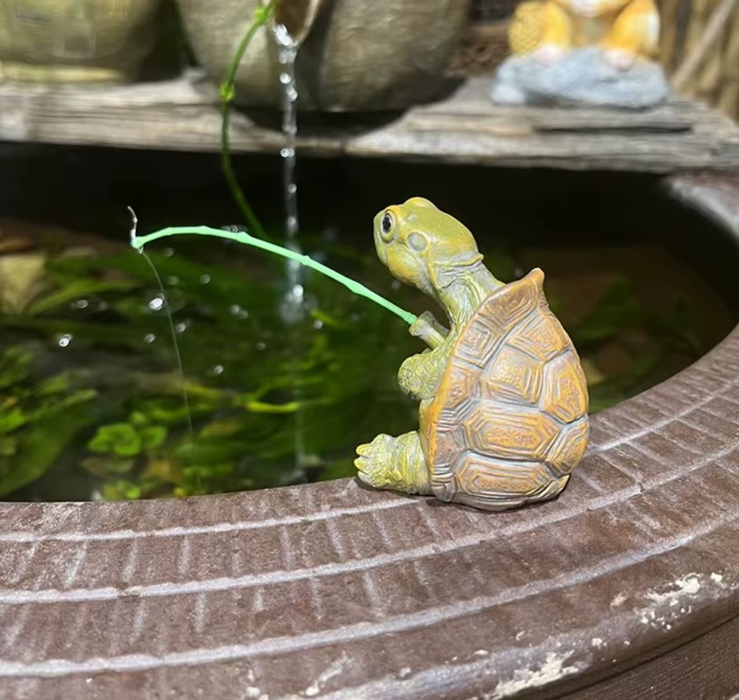 Fishing Turtle Statue 5 cm