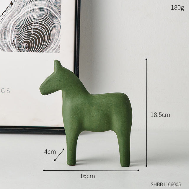 Wooden Dala Horse Sculpture