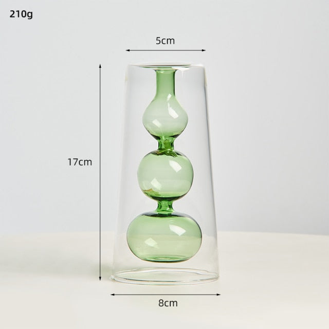 Nordic Dual Color Transparent Vase