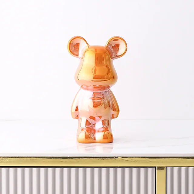 Metallic Bear Penny Bank