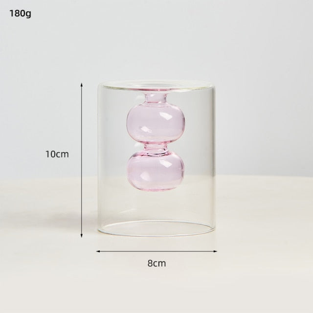 Nordic Dual Color Transparent Vase