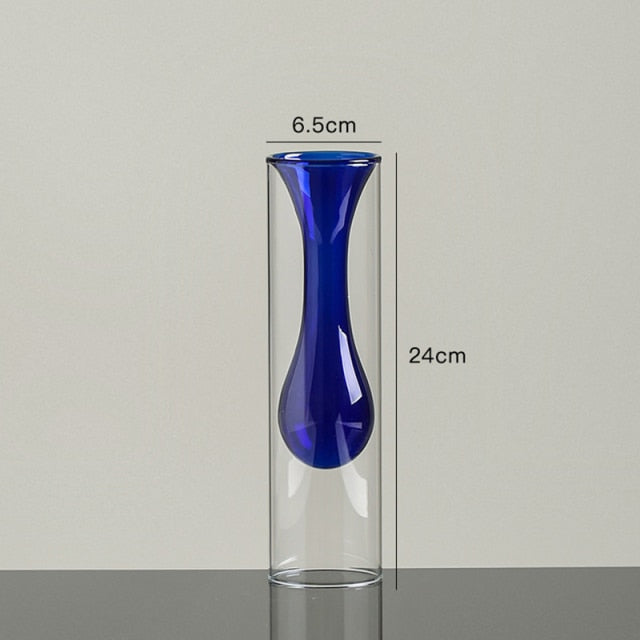 Nordic Dual Color Transparent Vase