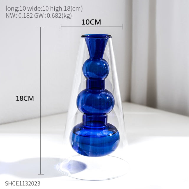 Nordic Dual Color Transparent Vase