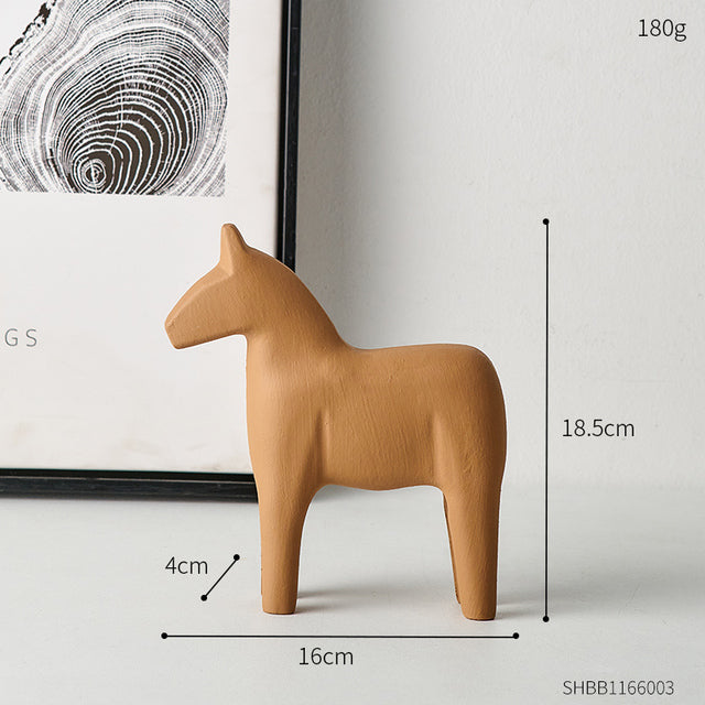 Wooden Dala Horse Sculpture