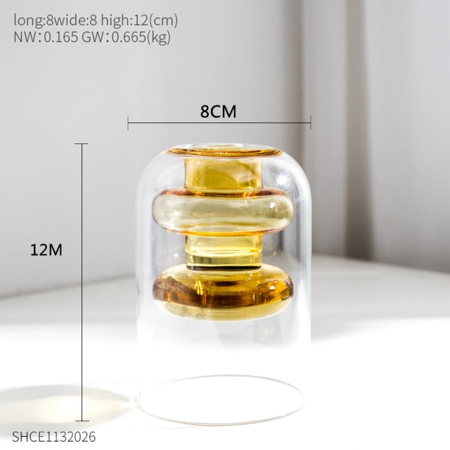 Nordic Dual Color Transparent Vase