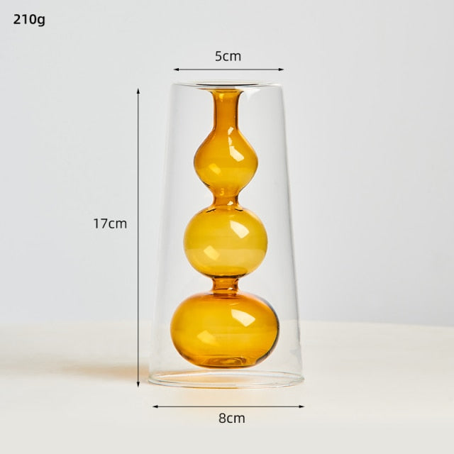 Nordic Dual Color Transparent Vase