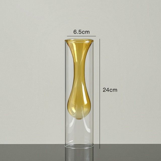 Nordic Dual Color Transparent Vase