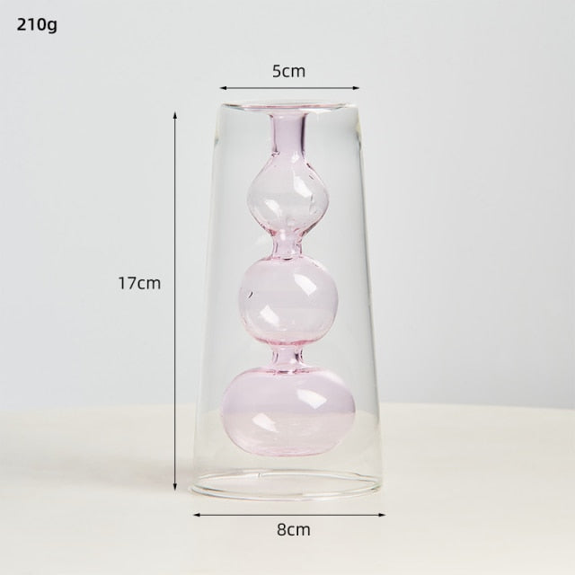 Nordic Dual Color Transparent Vase