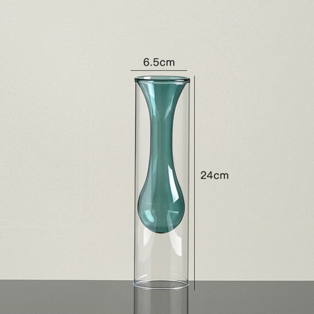 Nordic Dual Color Transparent Vase