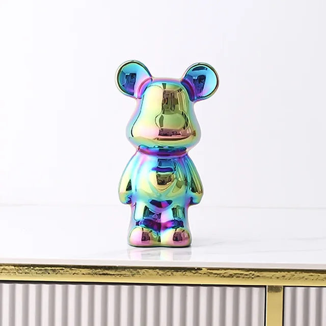 Metallic Bear Penny Bank