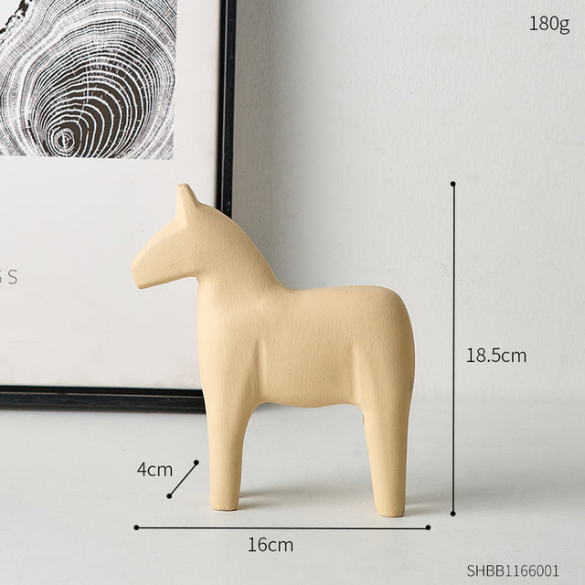 Wooden Dala Horse Sculpture