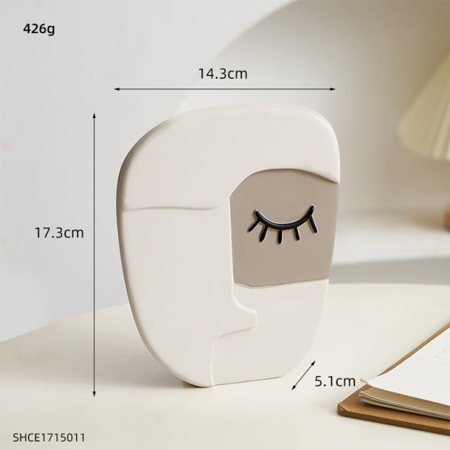 Abstract Art Face Vase