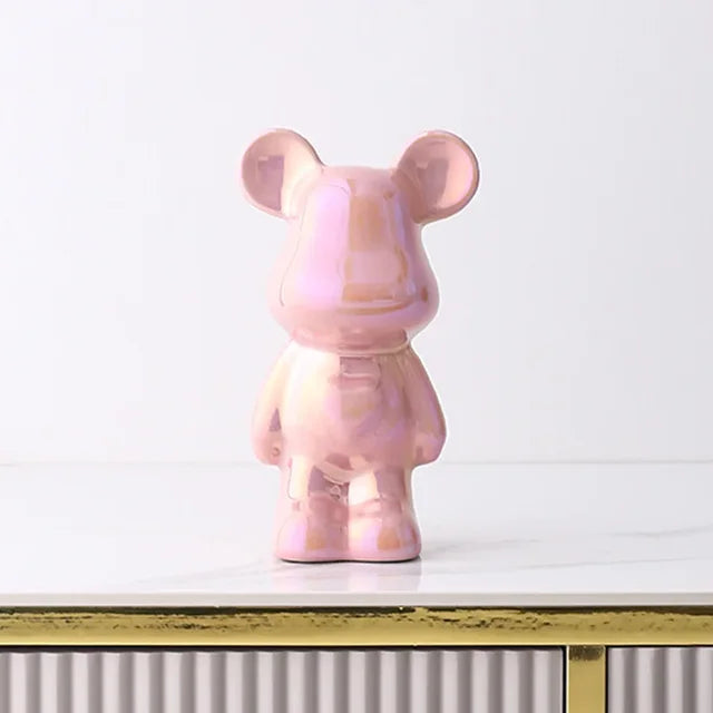 Metallic Bear Penny Bank