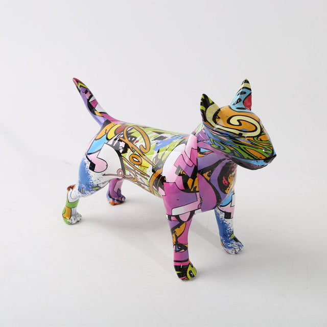 Graffiti Bull Terrier Statuette
