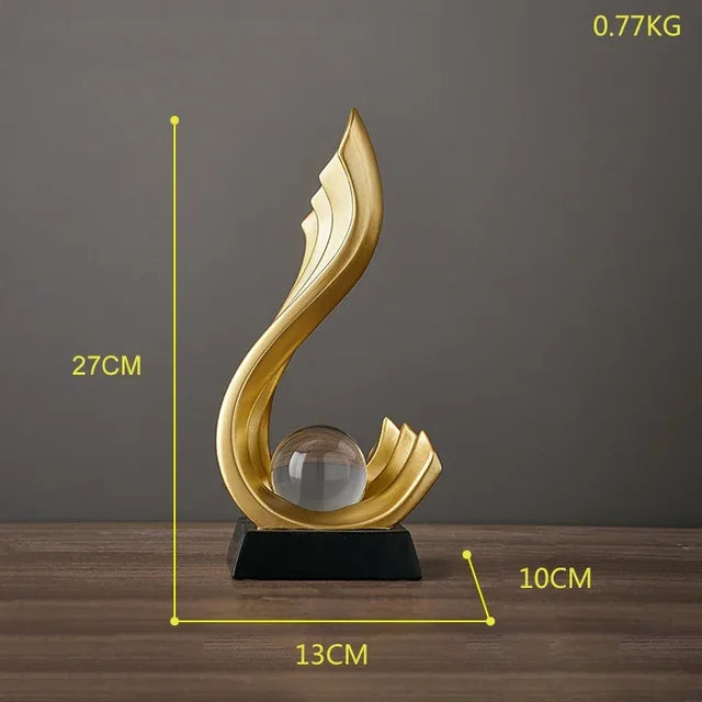 Golden Fire Statue