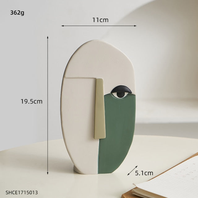 Abstract Art Face Vase