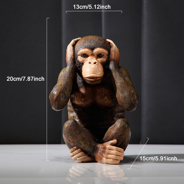 Three Monkeys Ornament