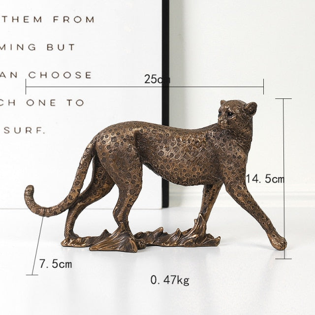 Retro Leopard Figurine